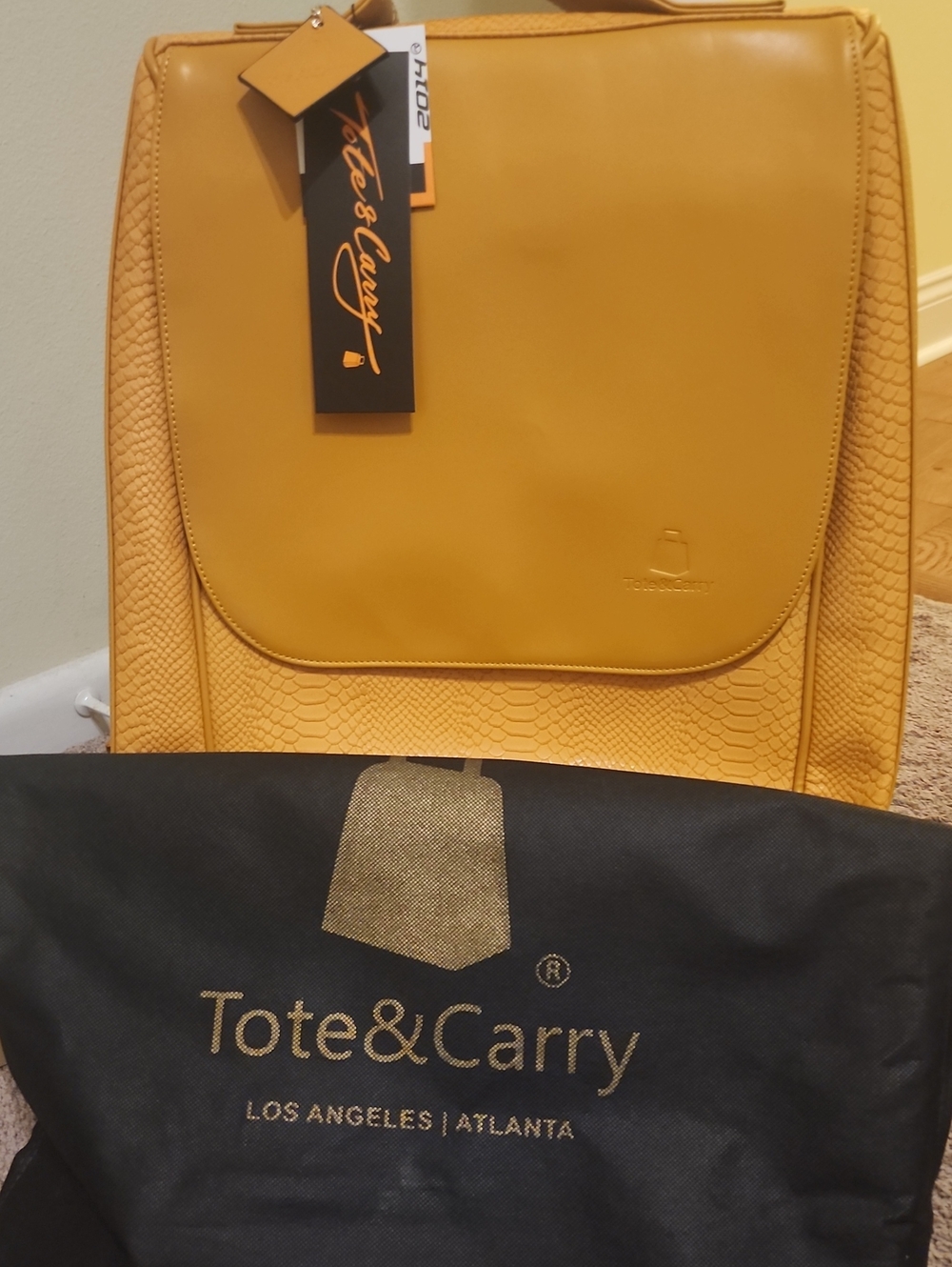 Tote&Carry Mustard Yellow Women's Backpack